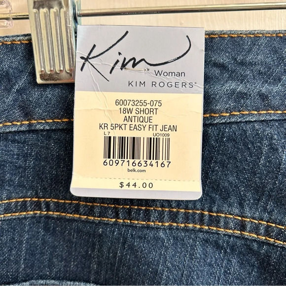Kim Rogers 5 Pocket Easy Fit Jeans Blue Denim Women’s Size 18W Short - Picture 3 of 6